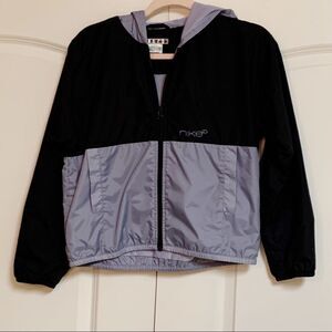 Nike Fleece Lined Black Purple Fleece Hood Full Zip Coat Jacket L 14
